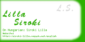 lilla siroki business card